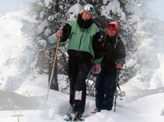 Tiempo libre con raquetas de nieve